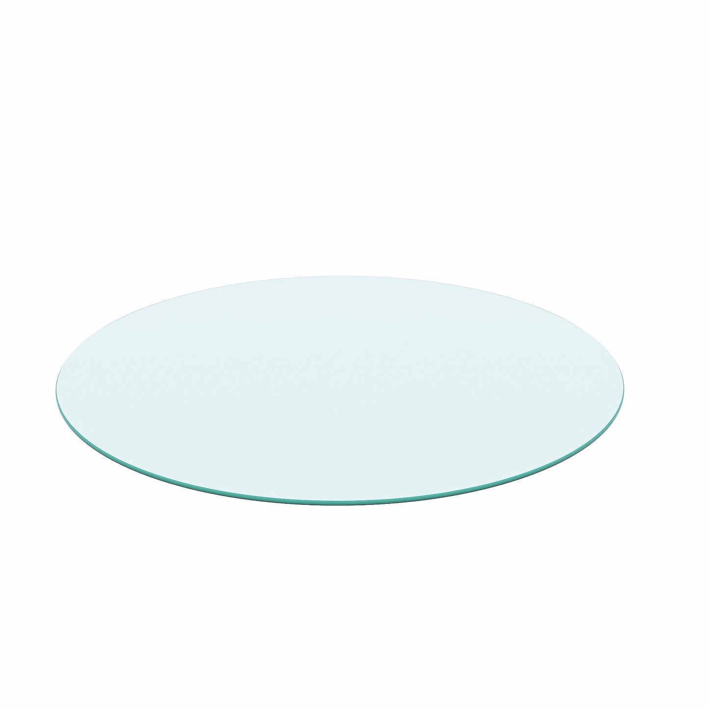 20" Inch Round Tempered Glass Table Top Clear Glass 1/4" Inch Thick Round Polished Edge